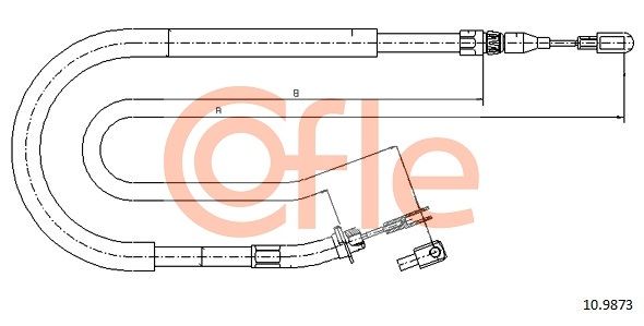 Seilzug Feststellbremse COFLE 10.9873