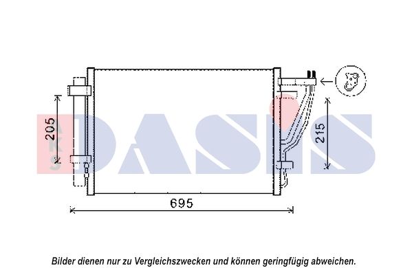 Kondensator, Klimaanlage AKS DASIS 512079N
