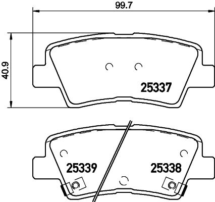 Bremsbelagsatz, Scheibenbremse BREMBO P 30 101