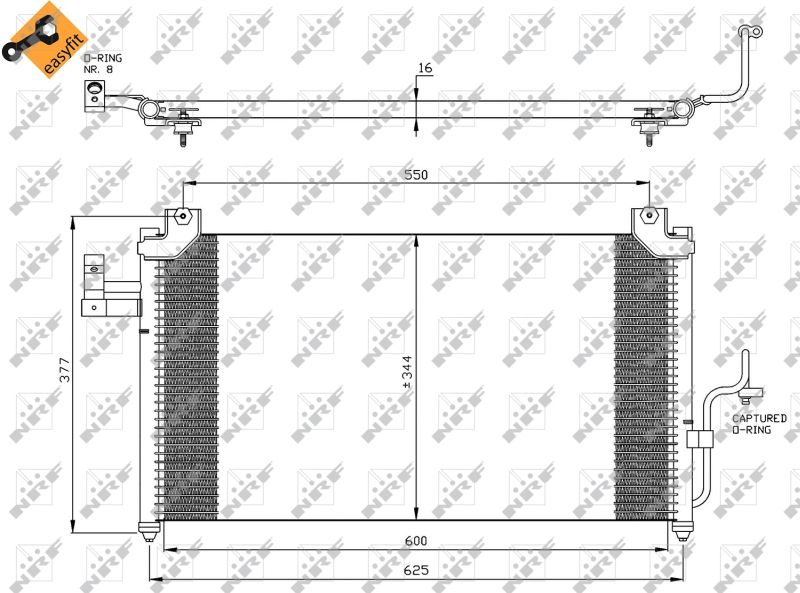 Kondensator, Klimaanlage NRF 35356