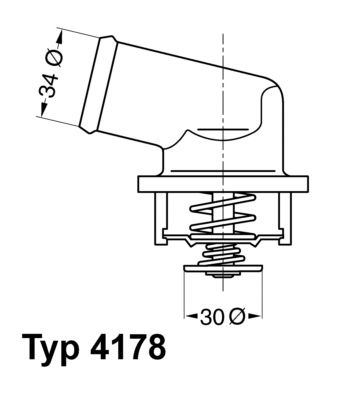 Thermostat, Kühlmittel WAHLER 4178.92D