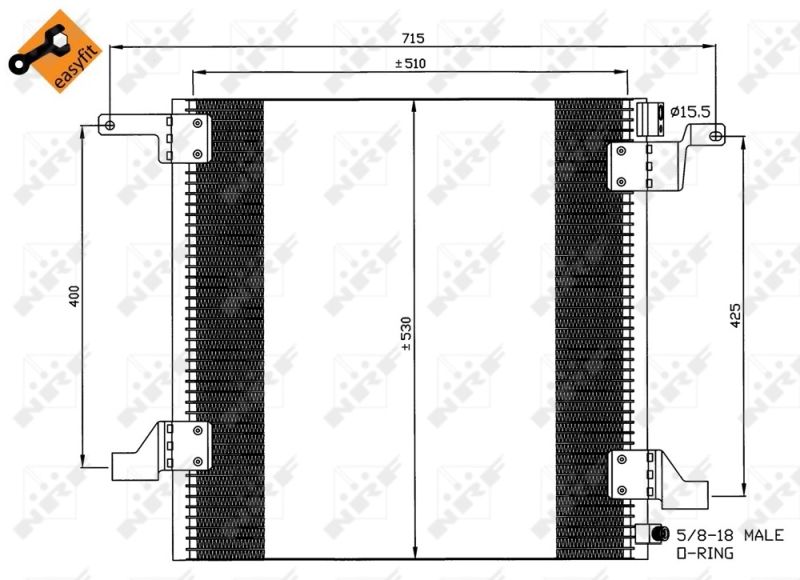 Kondensator, Klimaanlage NRF 35579