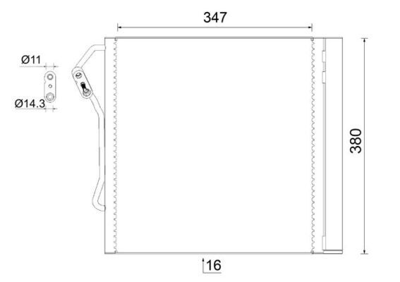 Kondensator, Klimaanlage MAHLE AC451000S