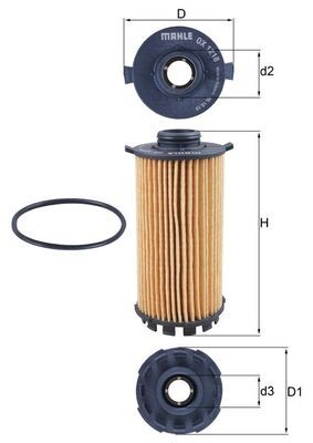Ölfilter MAHLE OX1218D