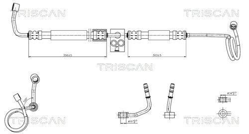 Hydraulikschlauch Lenkung TRISCAN 8516 29086