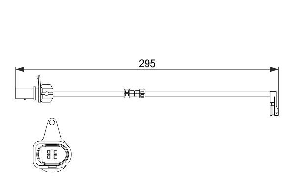 Warnkontakt, Bremsbelagverschleiß BOSCH 1987474508