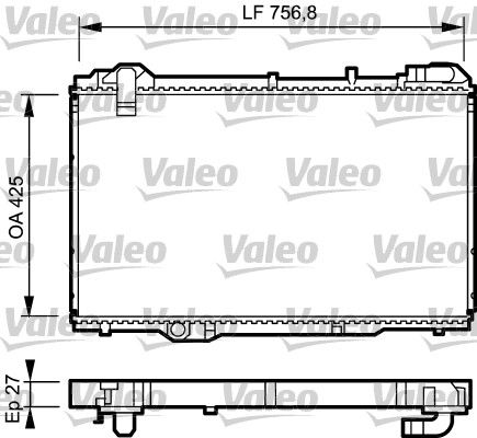 Kühler, Motorkühlung VALEO 734285