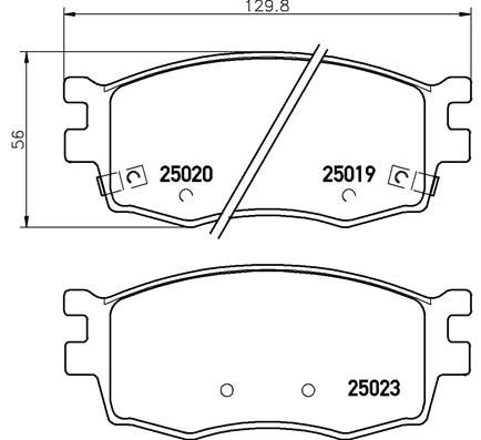 Bremsbelagsatz, Scheibenbremse BREMBO P 30 069