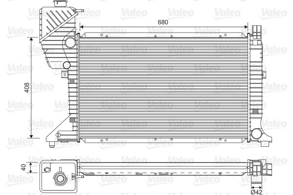Kühler, Motorkühlung VALEO 734689