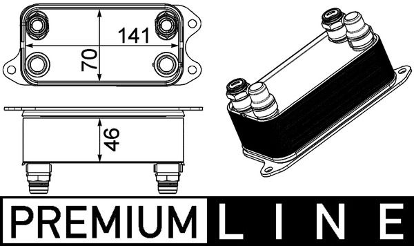 Ölkühler, Automatikgetriebe MAHLE CLC227000P