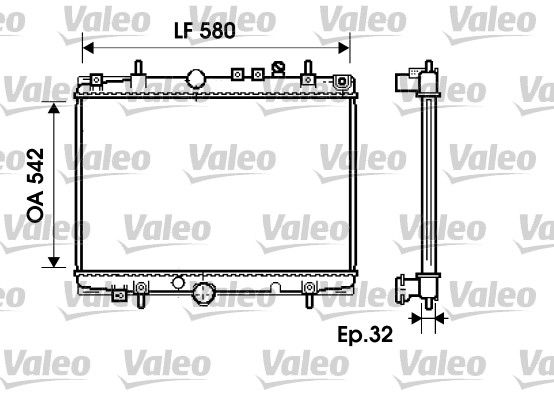Kühler, Motorkühlung VALEO 734279