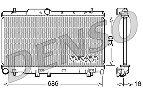 Kühler, Motorkühlung DENSO DRM36010