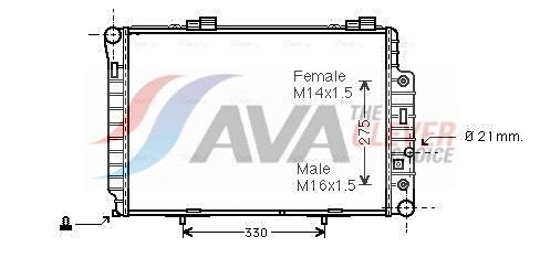 Kühler, Motorkühlung AVA QUALITY COOLING MSA2174
