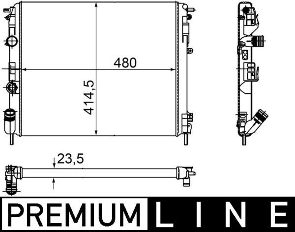 Kühler, Motorkühlung MAHLE CR1145000P