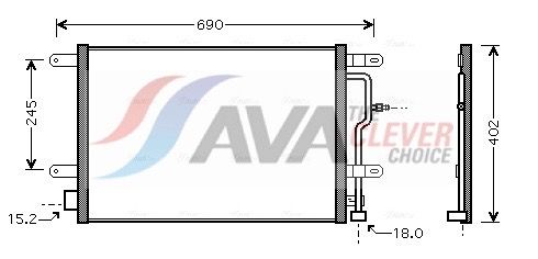 Kondensator, Klimaanlage AVA QUALITY COOLING AI5199