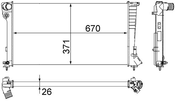 Kühler, Motorkühlung MAHLE CR504000S