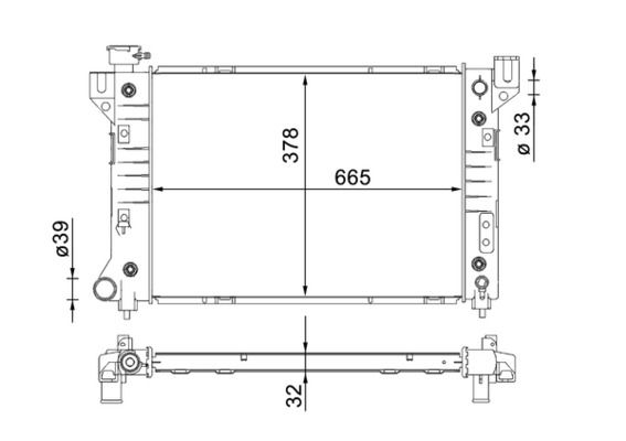 Kühler, Motorkühlung MAHLE CR1579000S
