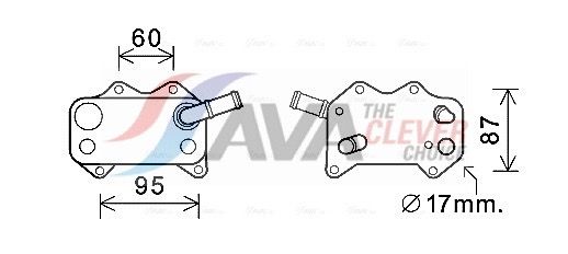 Ölkühler, Motoröl AVA QUALITY COOLING VN3329