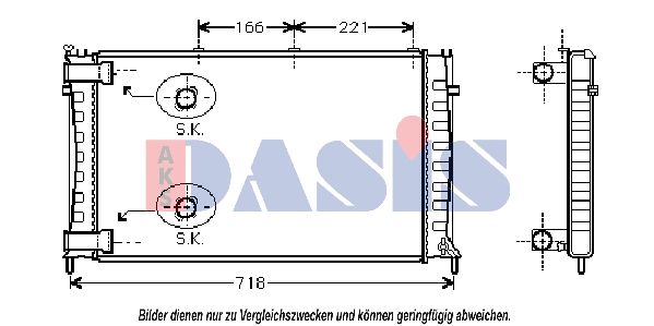 Kühler, Motorkühlung AKS DASIS 060000N