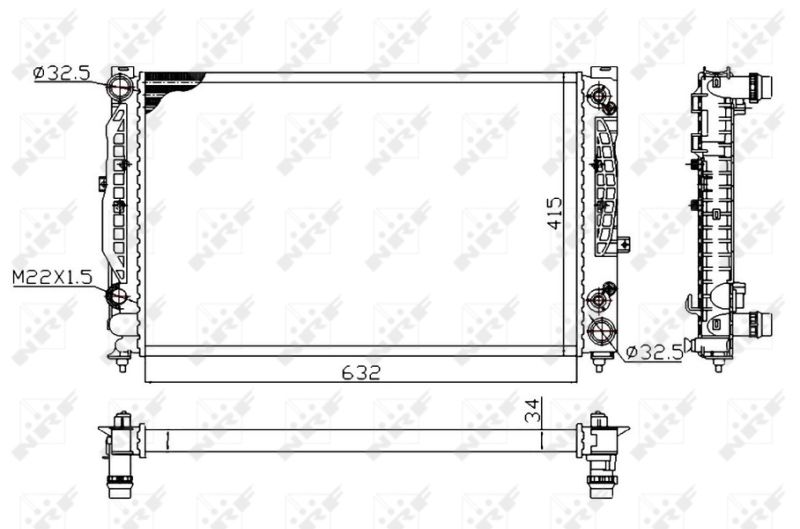 Kühler, Motorkühlung NRF 519504A