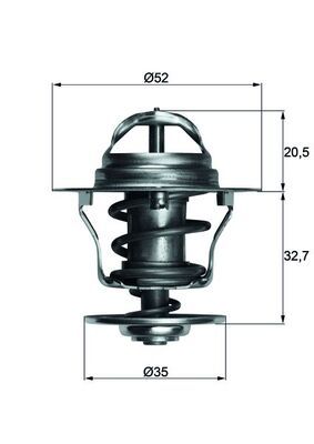 Thermostat, Kühlmittel MAHLE TX1288D