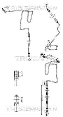 Hydraulikschlauch Lenkung TRISCAN 8516 29050