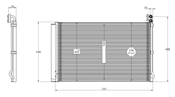 Kondensator, Klimaanlage NRF 350608