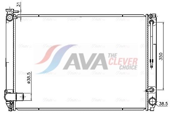Kühler, Motorkühlung AVA QUALITY COOLING TO2791