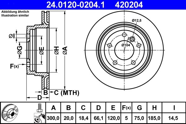 Bremsscheibe ATE 24.0120-0204.1