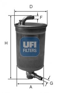 Kraftstofffilter UFI 24.072.00