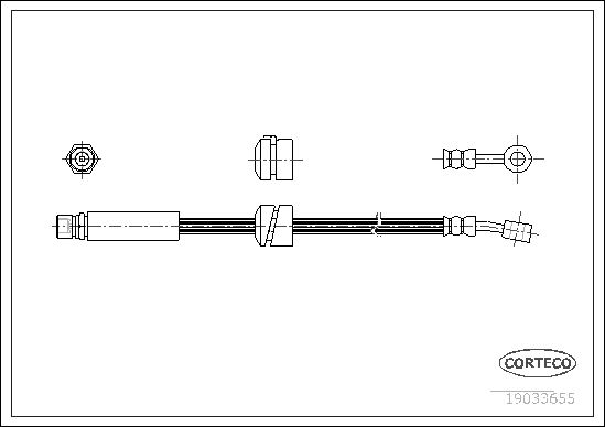 Bremsschlauch CORTECO 19033655