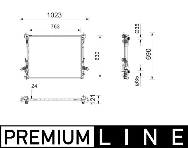 Kühler, Motorkühlung MAHLE CR2840000P