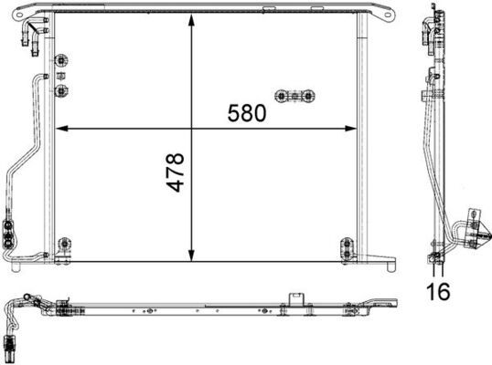 Kondensator, Klimaanlage MAHLE AC334000S