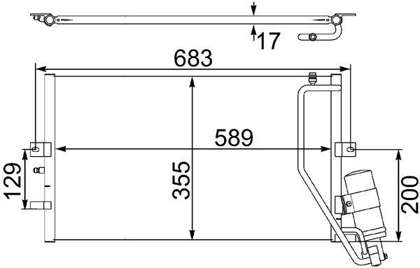 Kondensator, Klimaanlage MAHLE AC478000S