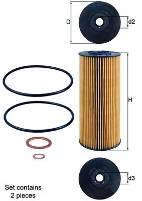 Ölfilter MAHLE OX137D1/S