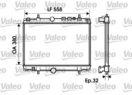 Kühler, Motorkühlung VALEO 734281