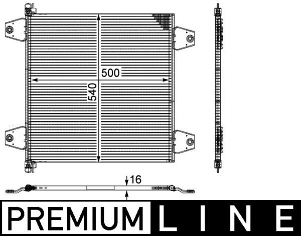 Kondensator, Klimaanlage MAHLE AC121000P