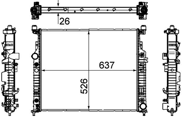 Kühler, Motorkühlung MAHLE CR1706000P