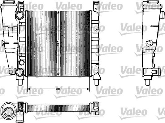 Kühler, Motorkühlung VALEO 883811