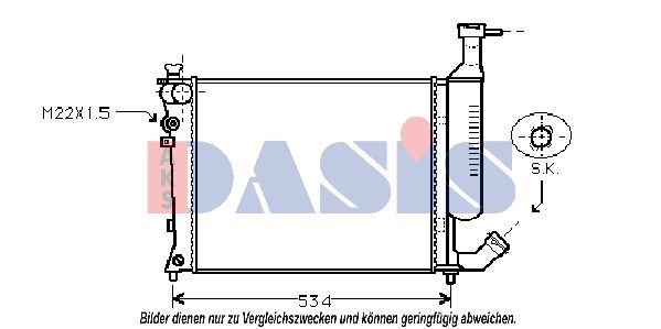 Kühler, Motorkühlung AKS DASIS 060014N
