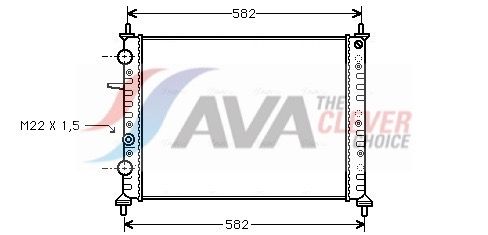 Kühler, Motorkühlung AVA QUALITY COOLING FT2161