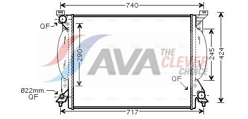 Kühler, Motorkühlung AVA QUALITY COOLING AI2204