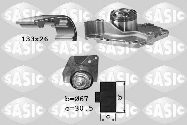 Wasserpumpe + Zahnriemensatz SASIC 3904030