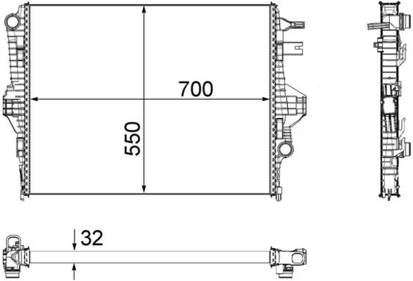 Kühler, Motorkühlung MAHLE CR1183000P