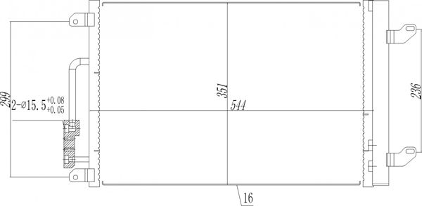 Kondensator, Klimaanlage HART 611 249