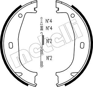 Bremsbackensatz, Feststellbremse METELLI 53-0016K