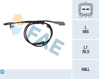 Sensor, Raddrehzahl FAE 78118