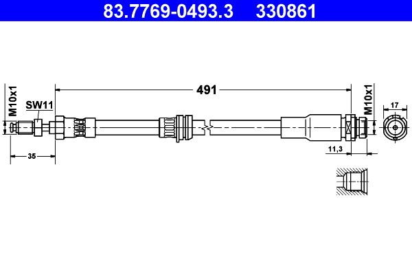 Bremsschlauch Ate 83.7769-0493.3