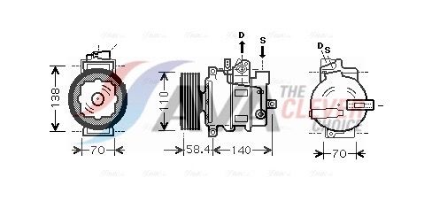 Kompressor, Klimaanlage AVA QUALITY COOLING AIAK272