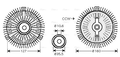 Kupplung, Kühlerlüfter AVA QUALITY COOLING msc418